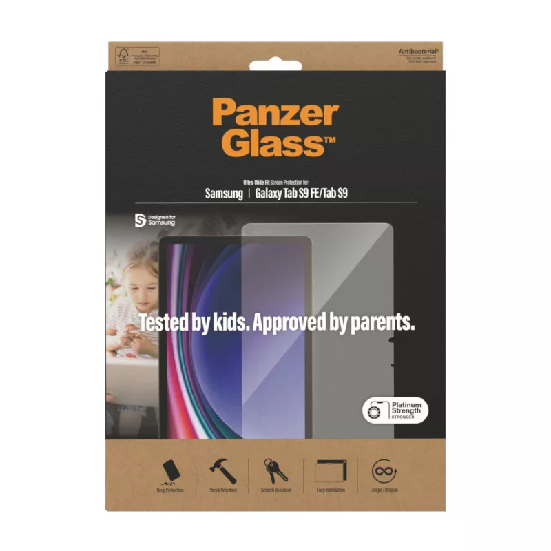 PanzerGlass ®️ pellicola protettiva per display Samsung Galaxy Tab S9 FE | S9 | Ultra-Wide Fit
