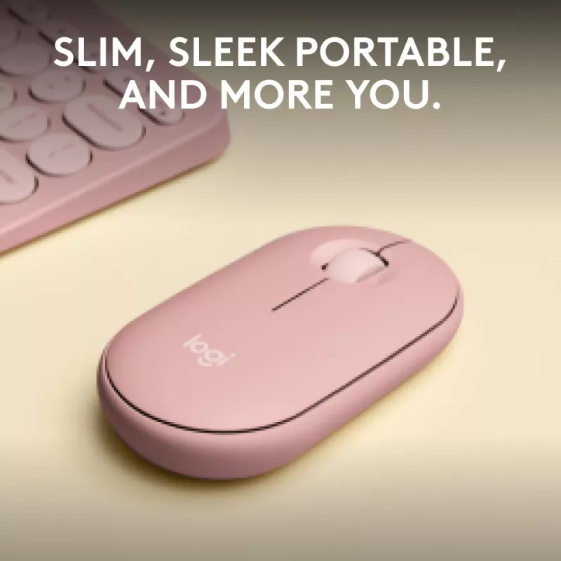 LOGITECH Pebble 2 M350s Mouse ottico wireless rosa