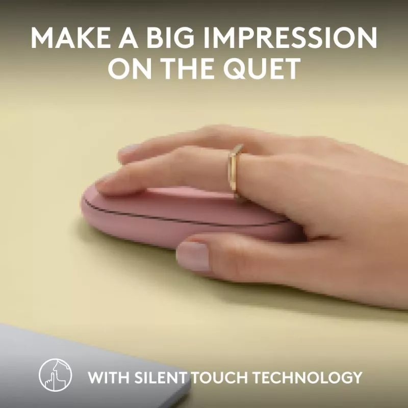LOGITECH Pebble 2 M350s Mouse ottico wireless rosa