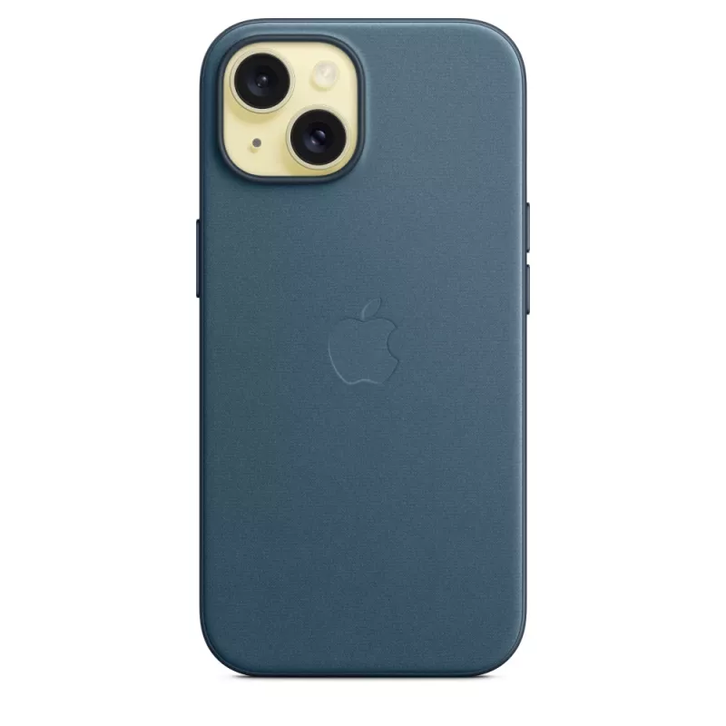 Custodia APPLE FineWoven compatibile MagSafe iPhone 15 Pacific Blue