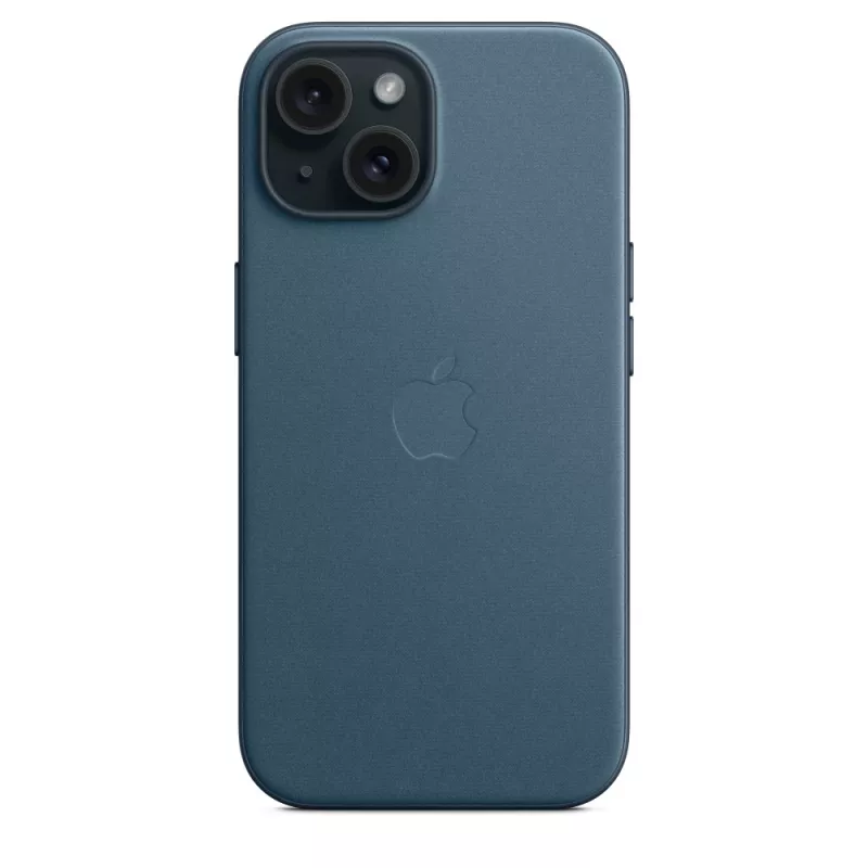 Custodia APPLE FineWoven compatibile MagSafe iPhone 15 Pacific Blue