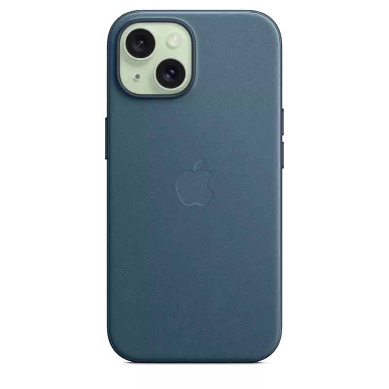 Custodia APPLE FineWoven compatibile MagSafe iPhone 15 Pacific Blue