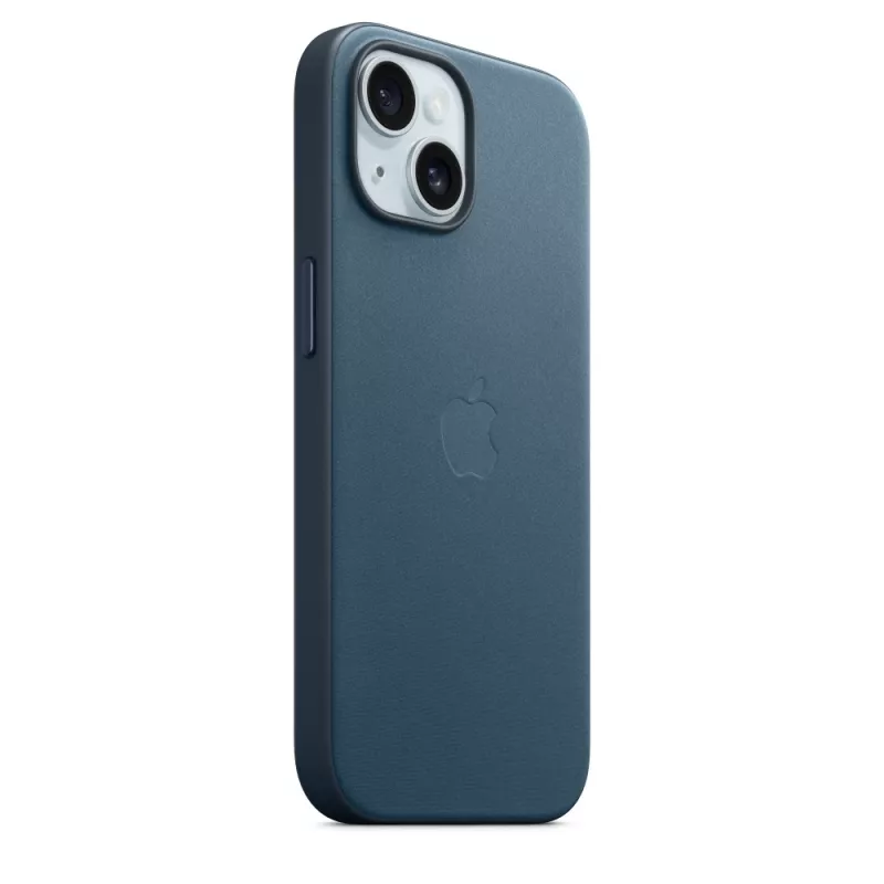 Custodia APPLE FineWoven compatibile MagSafe iPhone 15 Pacific Blue