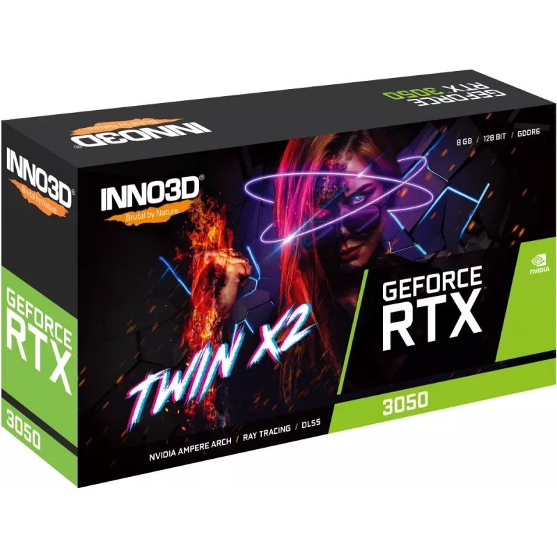 INNO3D Scheda grafica NVIDIA GeForce RTX 3050 Twin X2 GDDR6 8GB PCIe