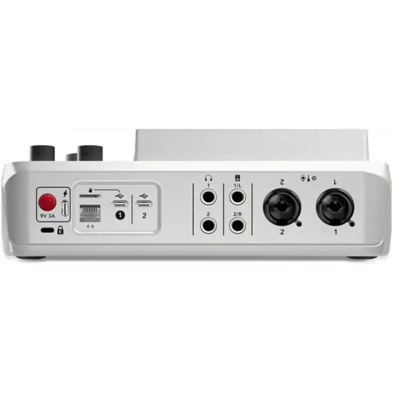 Interfaccia audio Rode RodeCaster Duo bianco – console per podcasting USB a 2 canali con mixer e preamplificatori