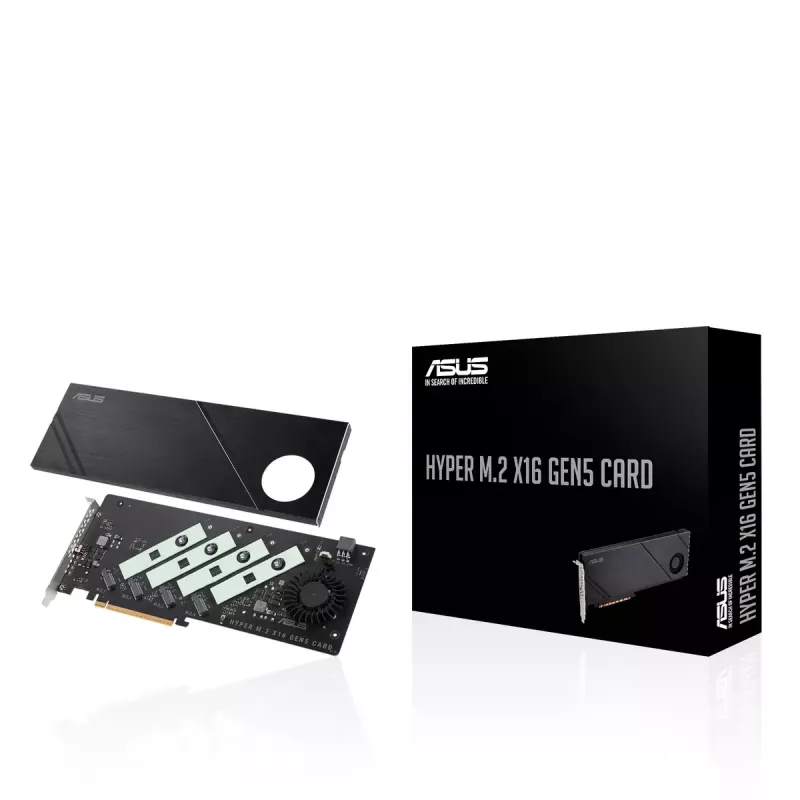 ASUS Hyper M.2 x16 Gen5 Card Adattatore PCIe 5.0 M.2 con raffreddamento attivo