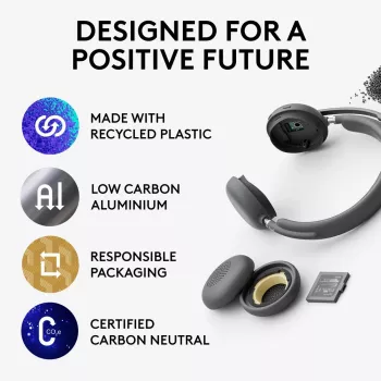 LOGITECH Cuffie - Zone - Wireless - Graphite