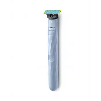 Rasoio a lamina Philips Norelco OneBlade QP1324/20 — rasoio a lamina blu senza fili, 30 min di autonomia, ricarica USB, lavabile, segue i contorni