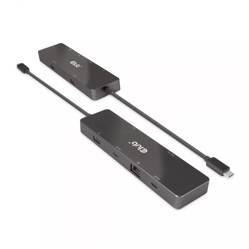 CLUB3D USB3.2 Gen2 Type-C, dock portatile 6-in-1 dual-display con video USB Type-C 4K60Hz