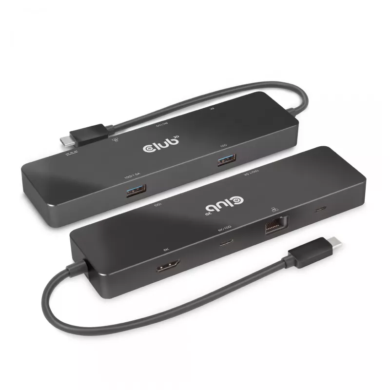 CLUB3D USB3.2 Gen2 Type-C, dock portatile 6-in-1 dual-display con video USB Type-C 4K60Hz