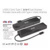 CLUB3D USB3.2 Gen2 Type-C, dock portatile 6-in-1 dual-display con video USB Type-C 4K60Hz