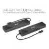CLUB3D USB3.2 Gen2 Type-C, dock portatile 6-in-1 dual-display con video USB Type-C 4K60Hz
