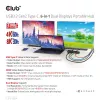 CLUB3D USB3.2 Gen2 Type-C, dock portatile 6-in-1 dual-display con video USB Type-C 4K60Hz