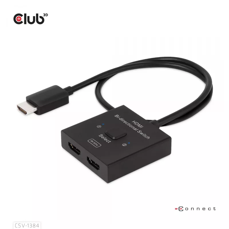 CLUB3D switch HDMI 2-in-1 bidirezionale 8K60Hz 4K120Hz CSV-1384