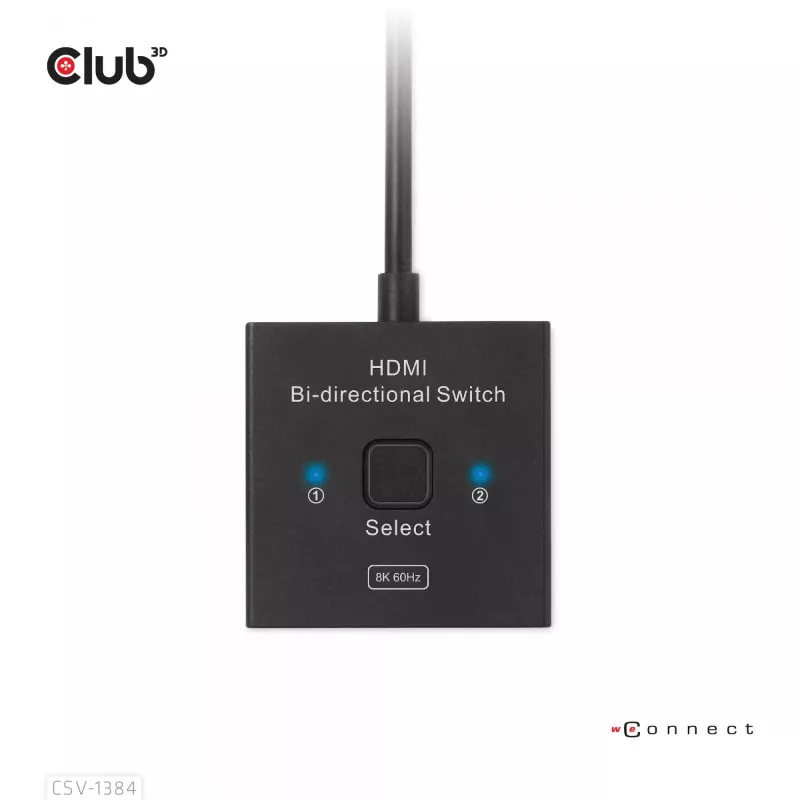 CLUB3D switch HDMI 2-in-1 bidirezionale 8K60Hz 4K120Hz CSV-1384