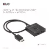CLUB3D switch HDMI 2-in-1 bidirezionale 8K60Hz 4K120Hz CSV-1384