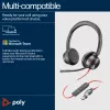 HP Poly Blackwire 8225 cuffie stereo USB-C certificate Microsoft Teams + adattatore USB-C/A
