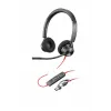 HP Poly Blackwire 3320 cuffie stereo USB-C certificate Microsoft Teams + adattatore USB-C/A
