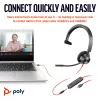 HP Poly Blackwire 3315 cuffie mono USB-C + jack 3,5 mm + adattatore USB-C/A
