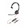 HP Poly Blackwire 3315 cuffie mono USB-C + jack 3,5 mm + adattatore USB-C/A