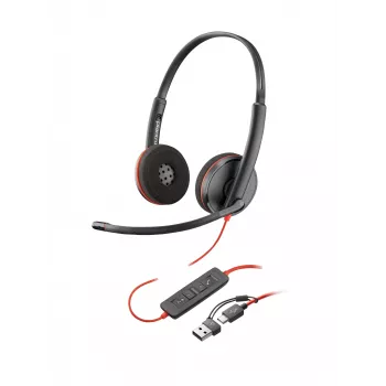 HP Poly Blackwire 3210 cuffie monoaurali USB-C + adattatore USB-C/A