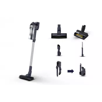 Samsung VS15A60AGR5 aspirapolvere a bastone a batteria asciutto senza sacchetto 0,8 l 410 W nero, argento