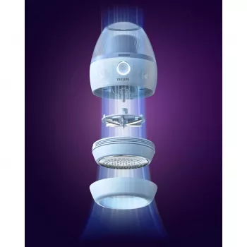 Rimuovi pelucchi Philips GCA2100/20, blu, lame in acciaio inox, a batteria, 90 min di autonomia