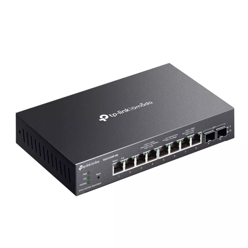TP-Link Omada switch smart 8 porte 2.5GBASE-T e 2 porte 10GE SFP+ con 8 porte PoE+