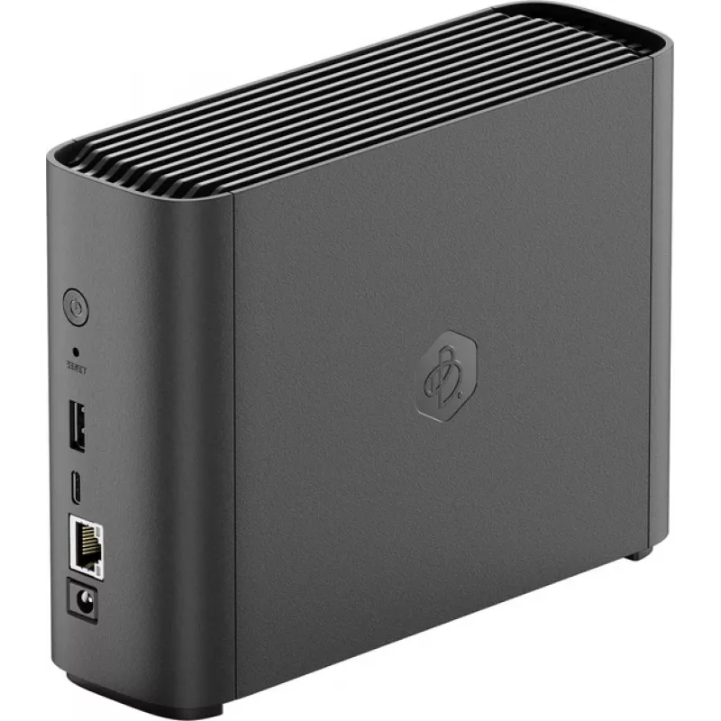 NAS SYNOLOGY BeeStation BST150-4T — Realtek RTD1619B 1,7 GHz, 1 GB DDR4, 1× disco rigido da 4TB preinstallato, Ethernet, nero