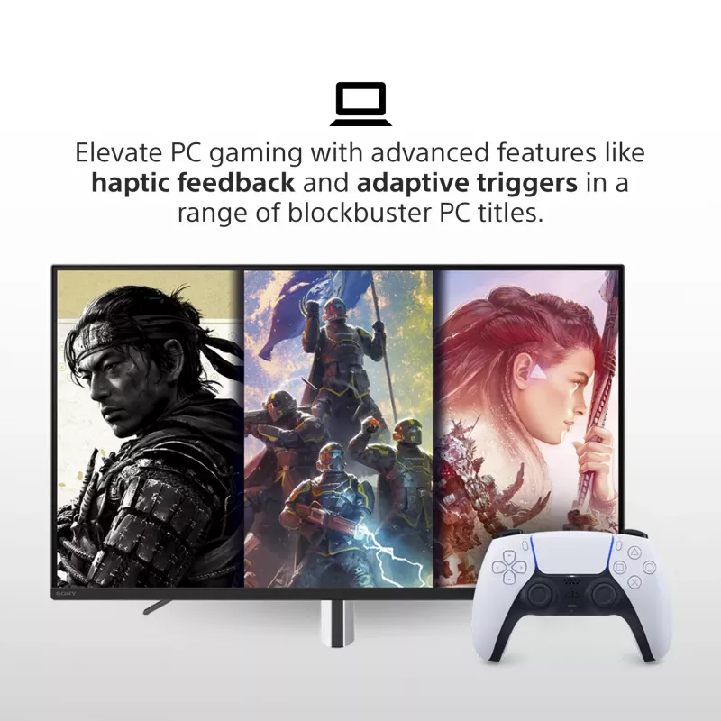 Gamepad Sony DualSense Wireless Controller V2 – PlayStation 5, Bluetooth/USB, USB-C, batteria ricaricabile integrata, bianco