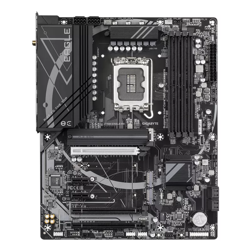 Scheda madre GIGABYTE Z790 EAGLE AX — Intel LGA1700 ATX, Z790, DDR5, 4x DIMM, Wi‑Fi 6E, LAN 2.5Gb