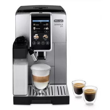 Macchina per espresso combinata DeLonghi Dinamica Plus ECAM380.85.SB — serbatoio acqua 1,8 L, contenitore chicchi 300 g, 15 bar