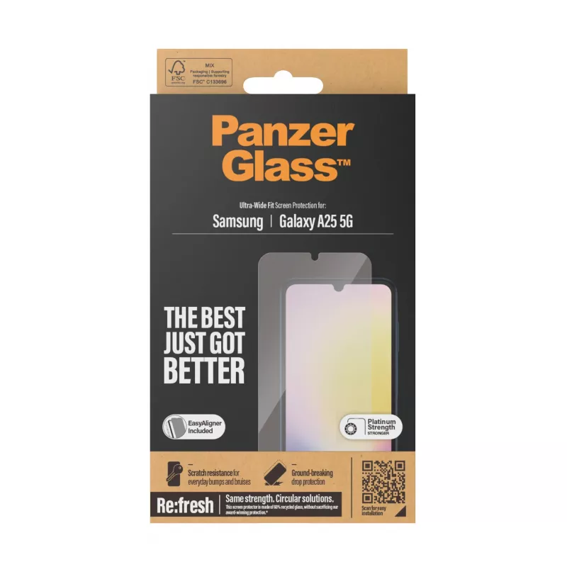 PanzerGlass ® pellicola protettiva per display Samsung Galaxy A25 5G | Ultra-Wide Fit con EasyAligner