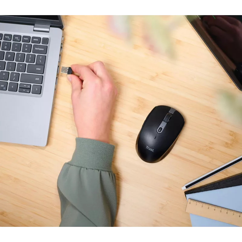 Trust Ozaa Mouse da ufficio per destrorsi RF Wireless + Bluetooth ottico 3200 DPI