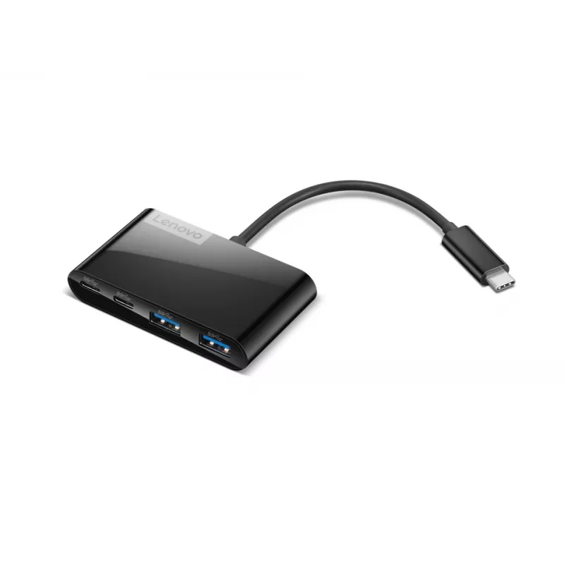 Lenovo Select GX91L84354 hub USB-C a 4 porte, USB 3.0, nero