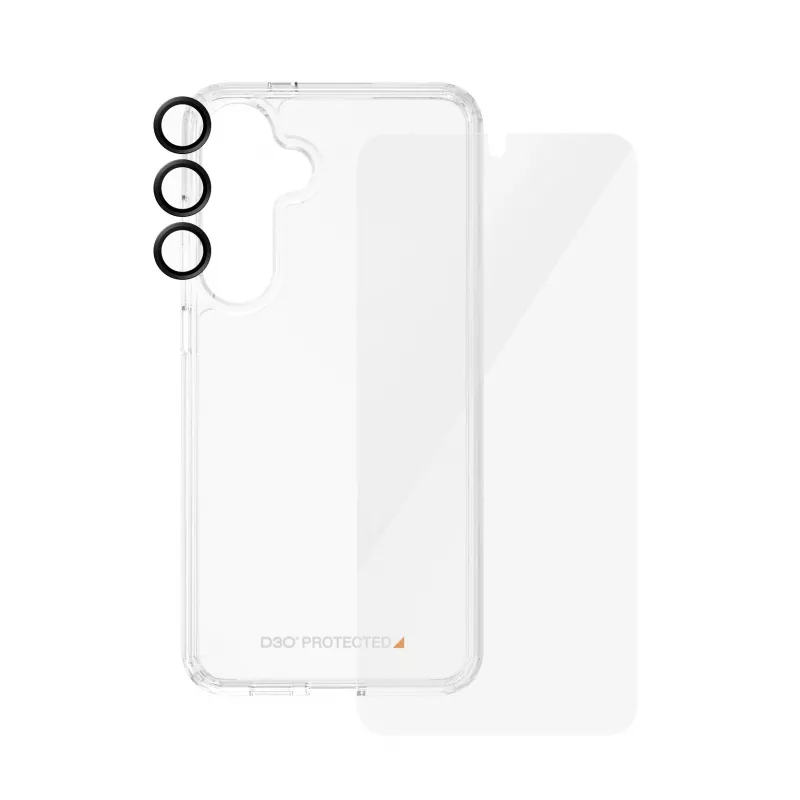 Pacchetto protezione 3-in-1 PanzerGlass ® Samsung Galaxy S24+ | Ultra-Wide Fit con EasyAligner