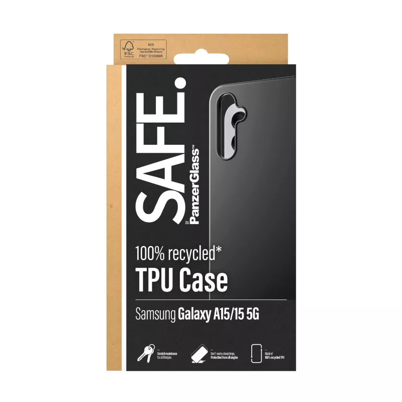 Custodia TPU PanzerGlass SAFE. by ® Samsung Galaxy A15 | A15 5G | nero