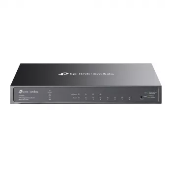 TP-Link Omada switch smart 8 porte Gigabit con 4 porte PoE+, managed, L2/L2+, Gigabit Ethernet (10/100/1000), Power over Ethernet (PoE), montaggio a rack