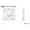 be quiet! Pure Wings 3 140mm PWM bianco ventola per case per computer 14 cm 1 pz.
