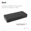 CLUB3D DisplayPort/HDMI switch KVM/dock 4K60Hz per ingressi USB Type-C