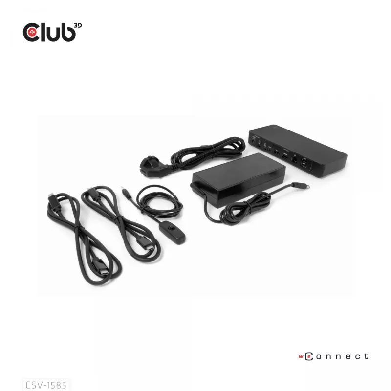 CLUB3D DisplayPort/HDMI switch KVM/dock 4K60Hz per ingressi USB Type-C
