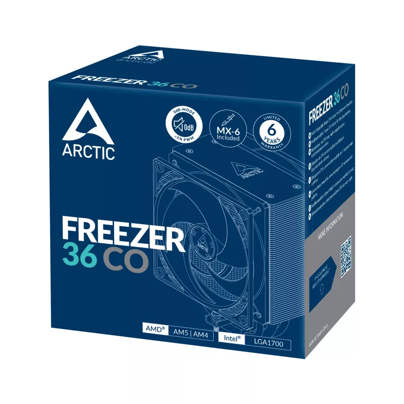 ARCTIC Freezer 36 CO dissipatore CPU tower multi compatibile per funzionamento continuo
