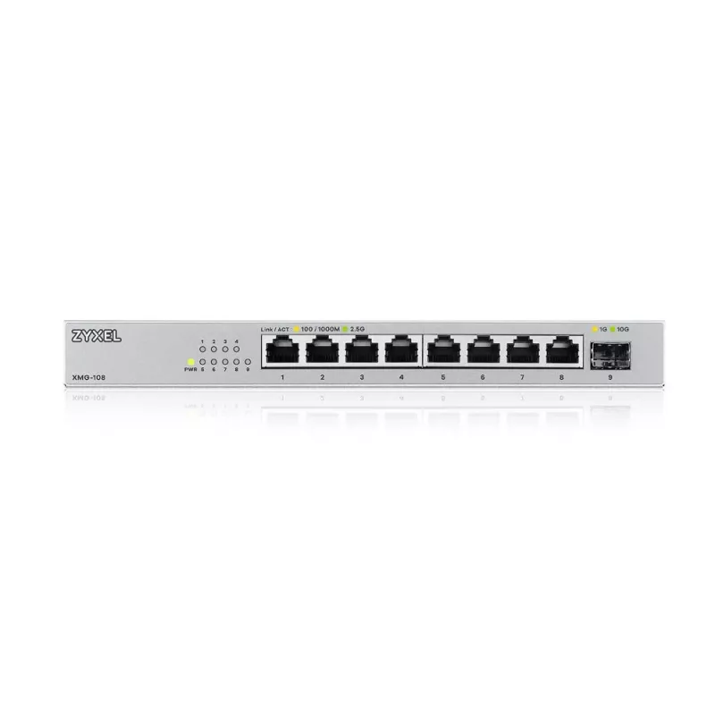 Zyxel XMG-108 unmanaged 2.5G Ethernet (100/1000/2500) argento