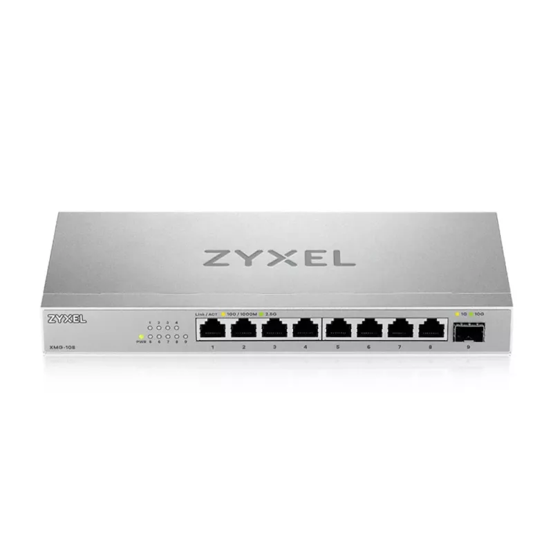 Zyxel XMG-108 unmanaged 2.5G Ethernet (100/1000/2500) argento