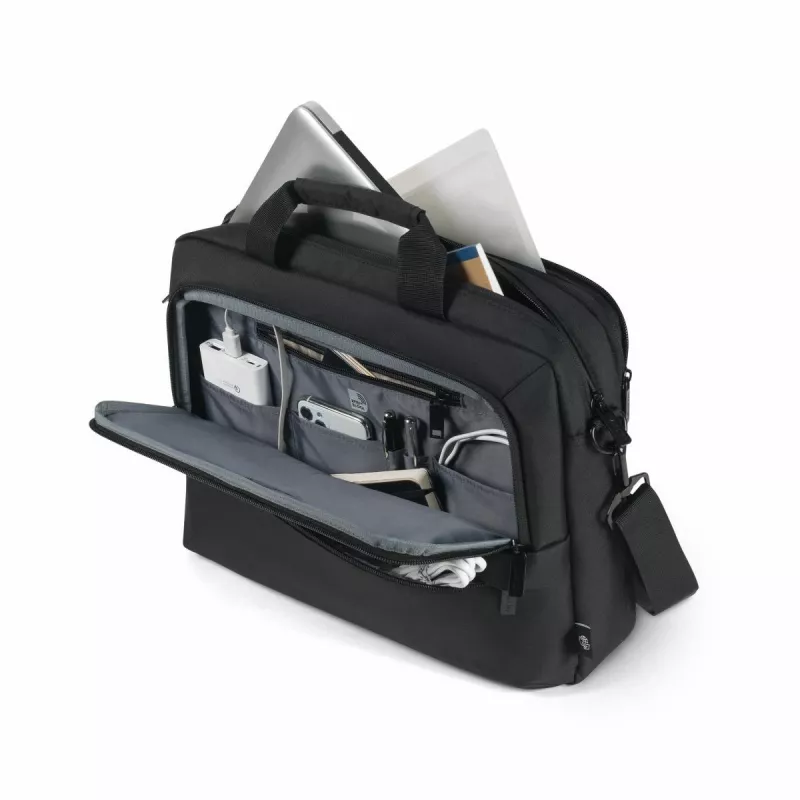 DICOTA Eco Top Traveller Core - borsa per notebook 15-17.3in - nero / 300d 100% poliestere PET riciclato