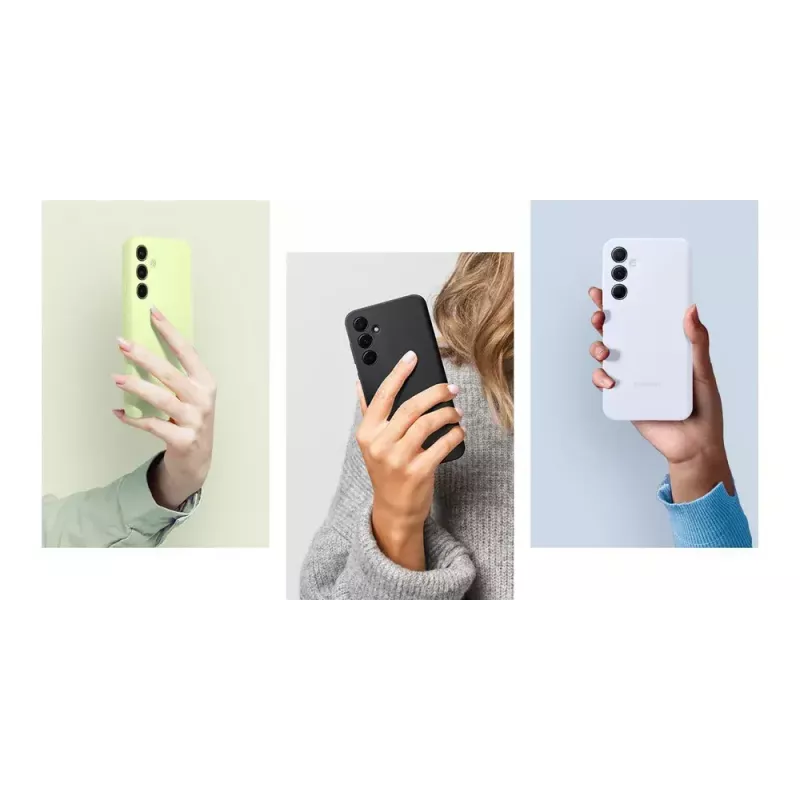 Samsung EF-PA556TBEGWW cover in silicone per Galaxy A55, nero