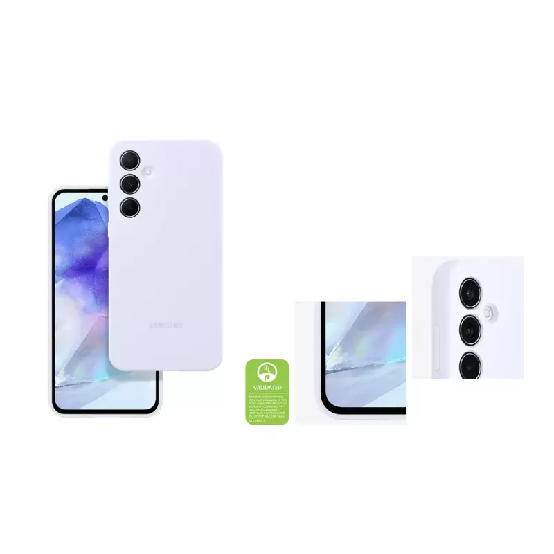 Samsung EF-PA556TBEGWW cover in silicone per Galaxy A55, nero