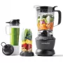 Frullatore da tavolo NUTRIBULLET NBF500DG — caraffa da 1,9 L, 1200 W, tritaghiaccio, argento