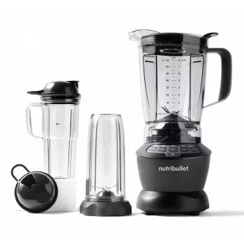 Frullatore da tavolo NUTRIBULLET NBF500DG — caraffa da 1,9 L, 1200 W, tritaghiaccio, argento
