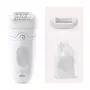 Epilatore Braun Silk-épil 5 5-011 — a batteria, pinzette MicroGrip, bagno e asciutto, massaggio, bianco
